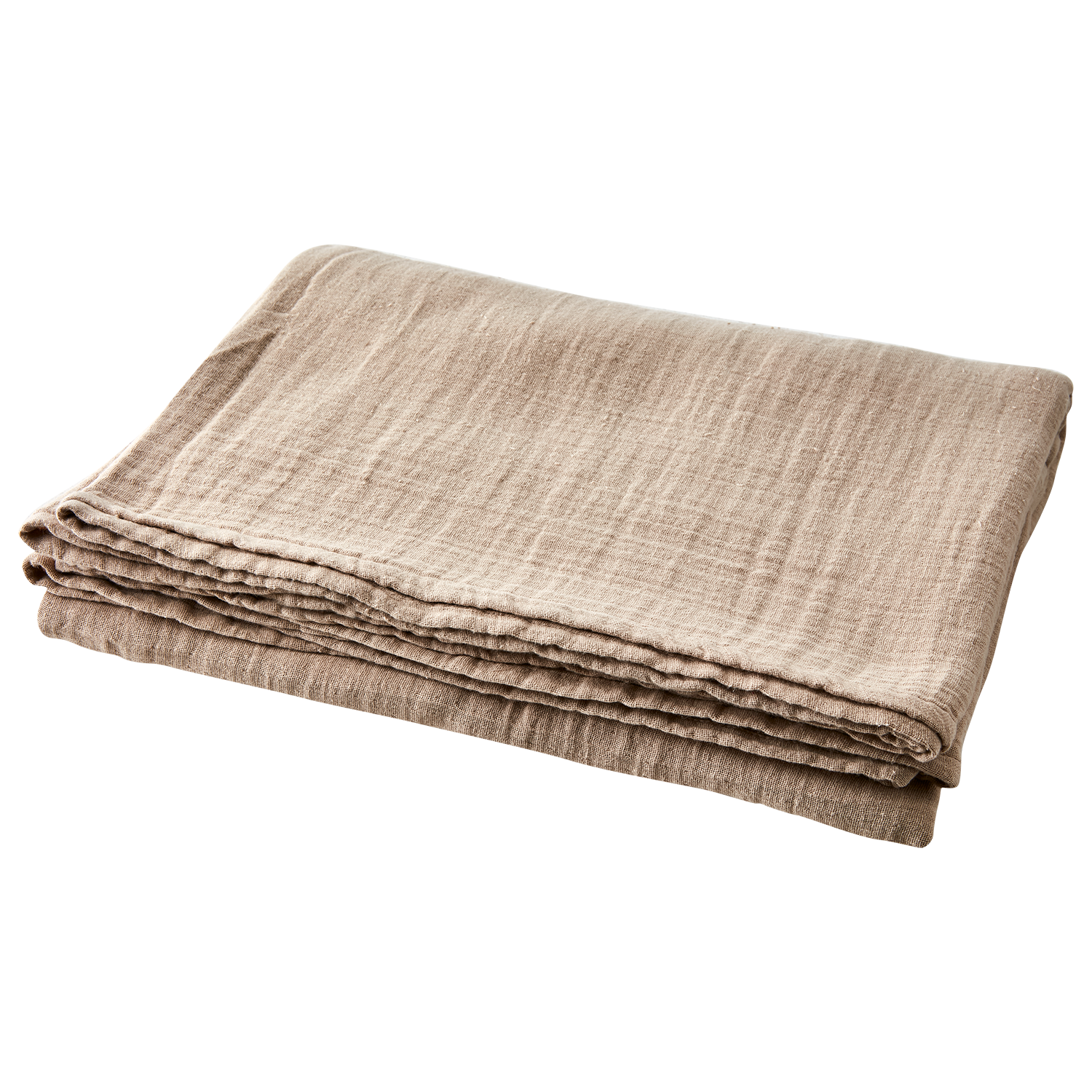 Dug i 100 % bomuld i mørk beige på hvid baggrund