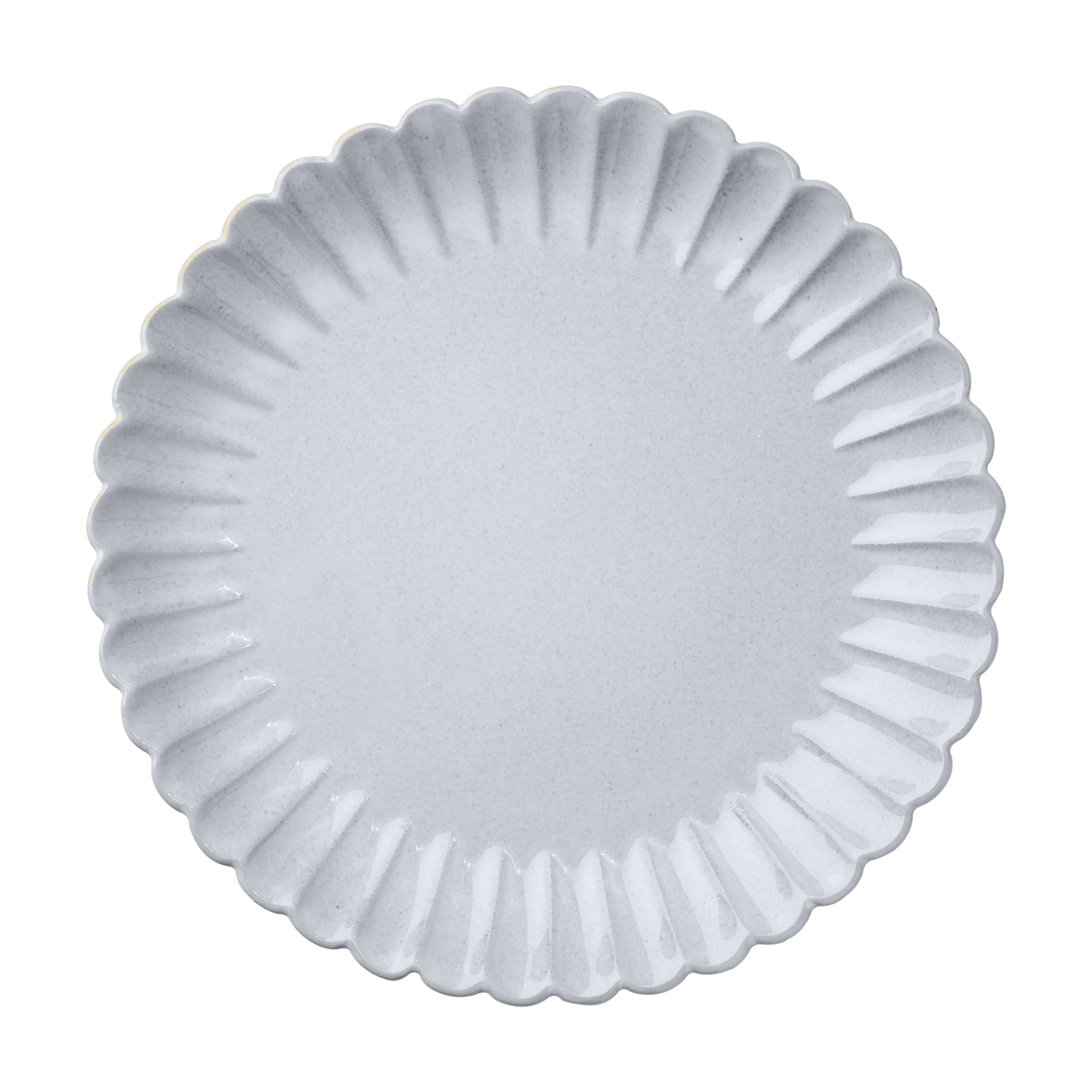 Flor middagstallerkenen i off white front på hvid baggrund