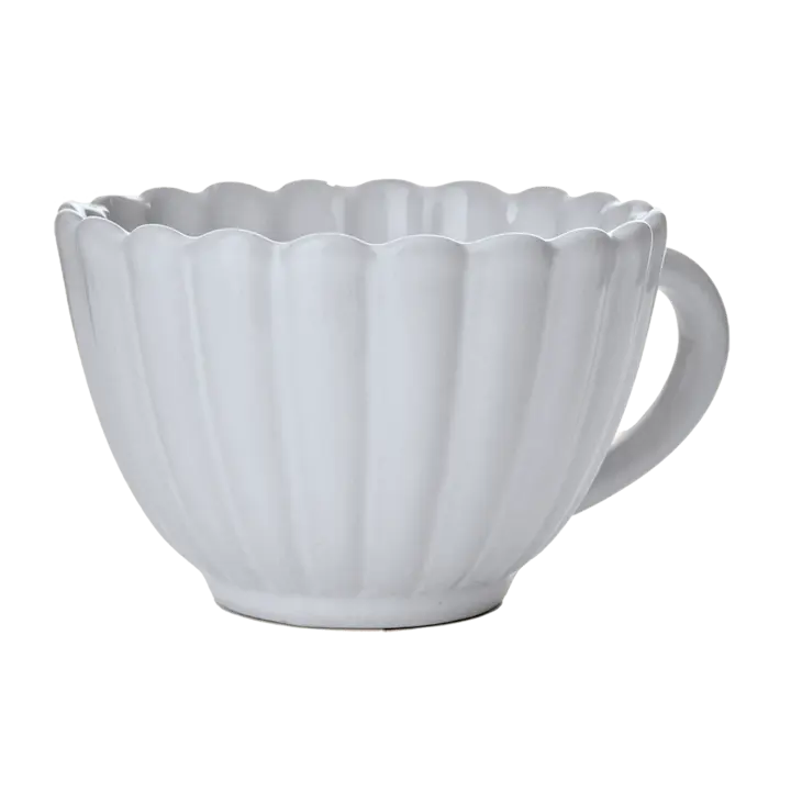 Flor koppen i off white på hvid baggrund