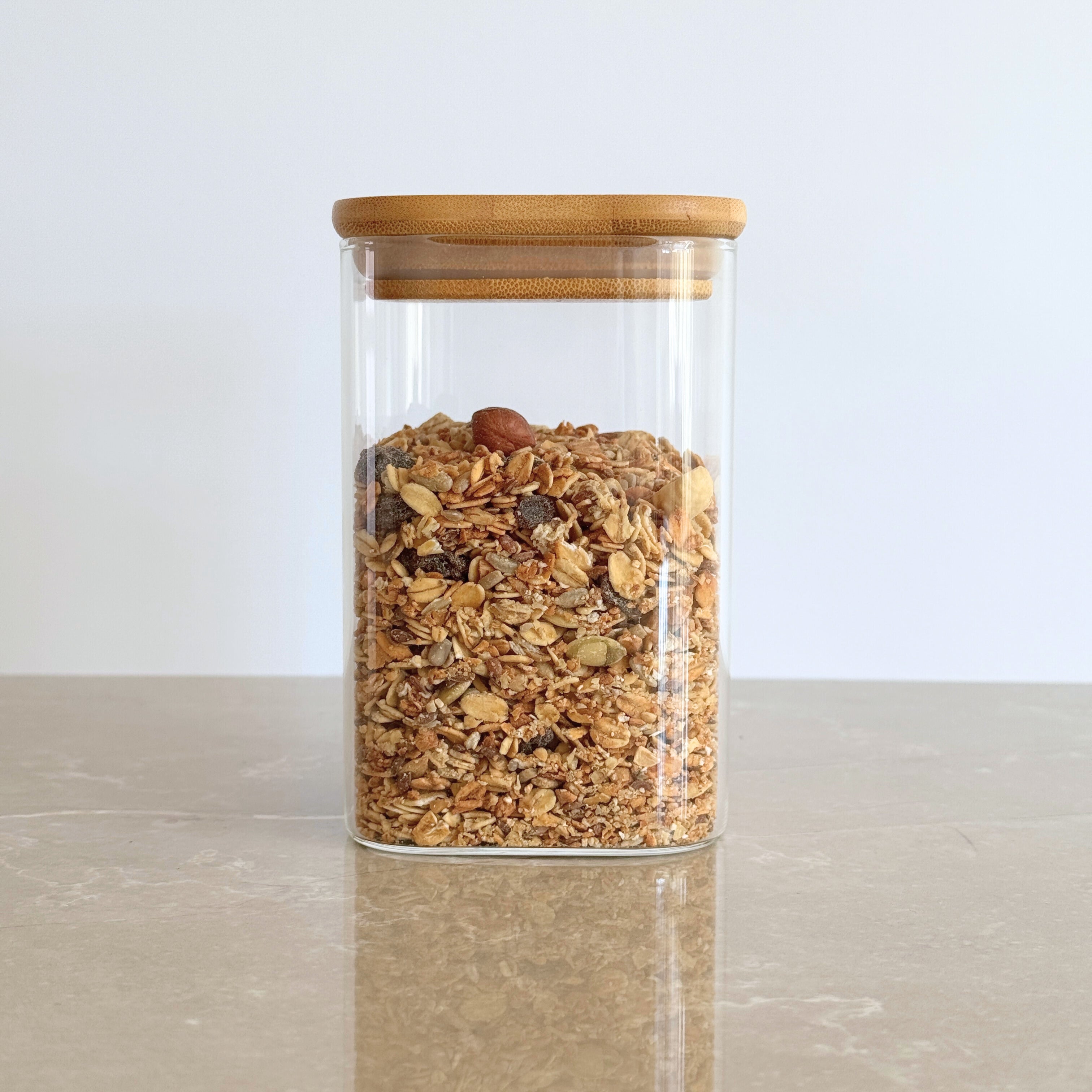 Opbevaringsglas firkantet 600 ml