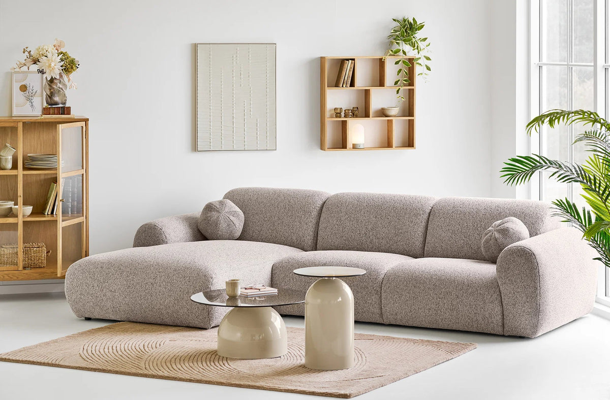Clyde Loungesofa – Venstrevendt, Stengrå