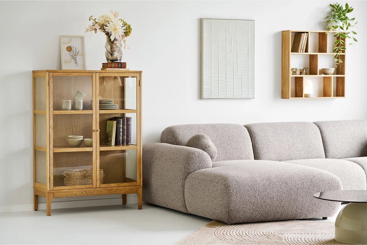 Clyde Loungesofa – Venstrevendt, Stengrå