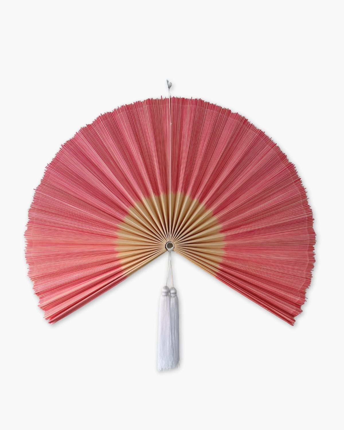 Saga Bambusvifte Rosa Hvid Kvast - Limited