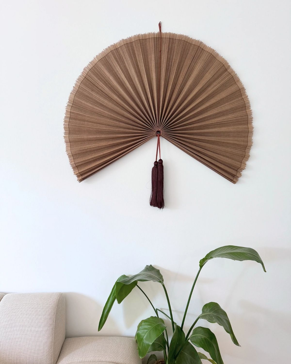 Saga Bambusvifte Brun