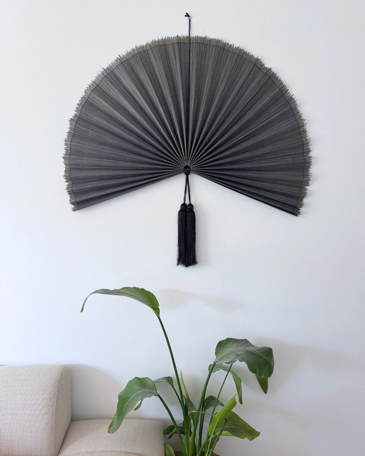 Saga Bambusvifte Gråblå