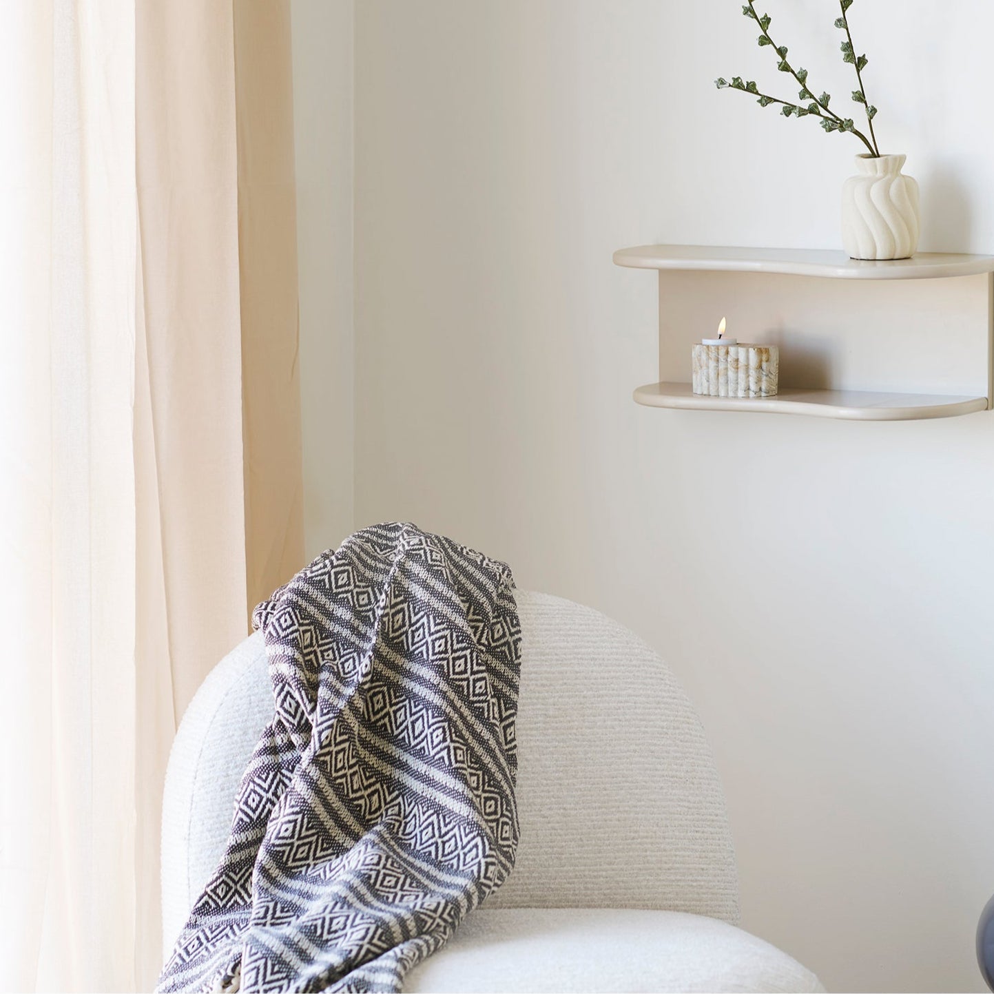 Lufa Plaid i genanvendt bomuld