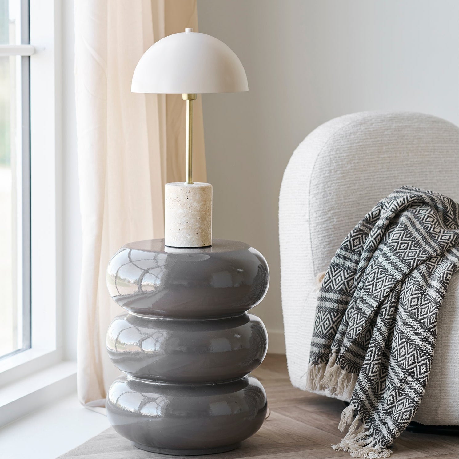 Lufa Plaid i genanvendt bomuld