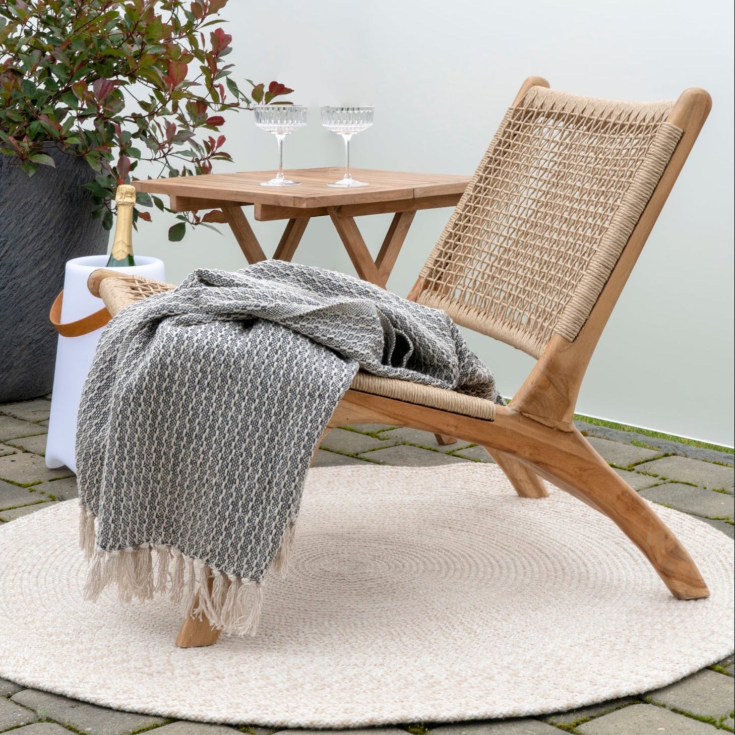 Liva Plaid i genanvendt bomuld