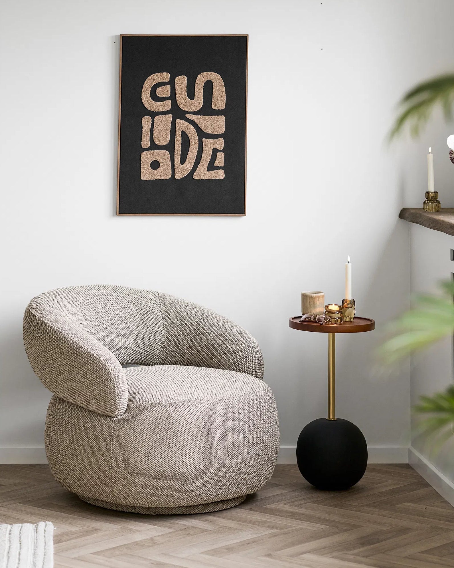 Sigga Vægdekoration (Sort / Brun)