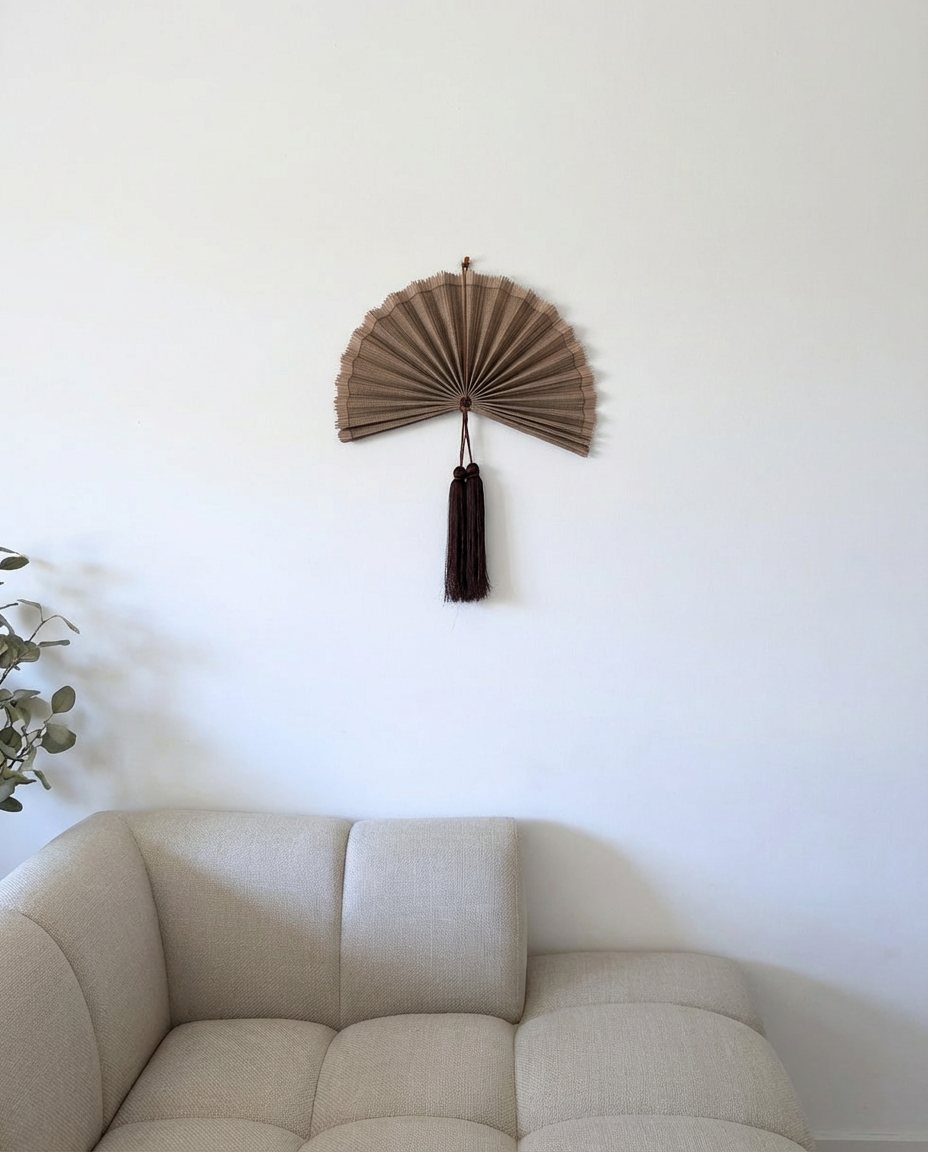 Saga Bambusvifte Brun - Lille