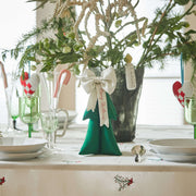 Polstret Juletræ med Satin-sløjfe og broderi
