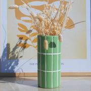 Liv – Keramisk Flisevase i Matchagrøn