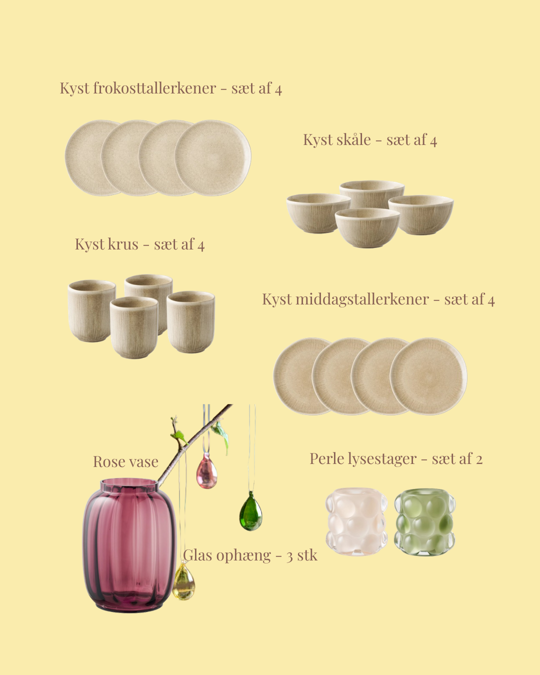 Forårsbundle - Kyst Keramik & Rose Vase