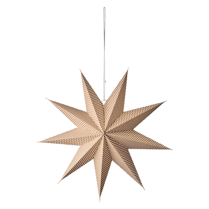 Adventsstjerne brun/hvid
