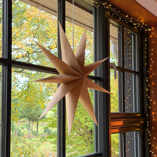 Adventsstjerne brun/rød