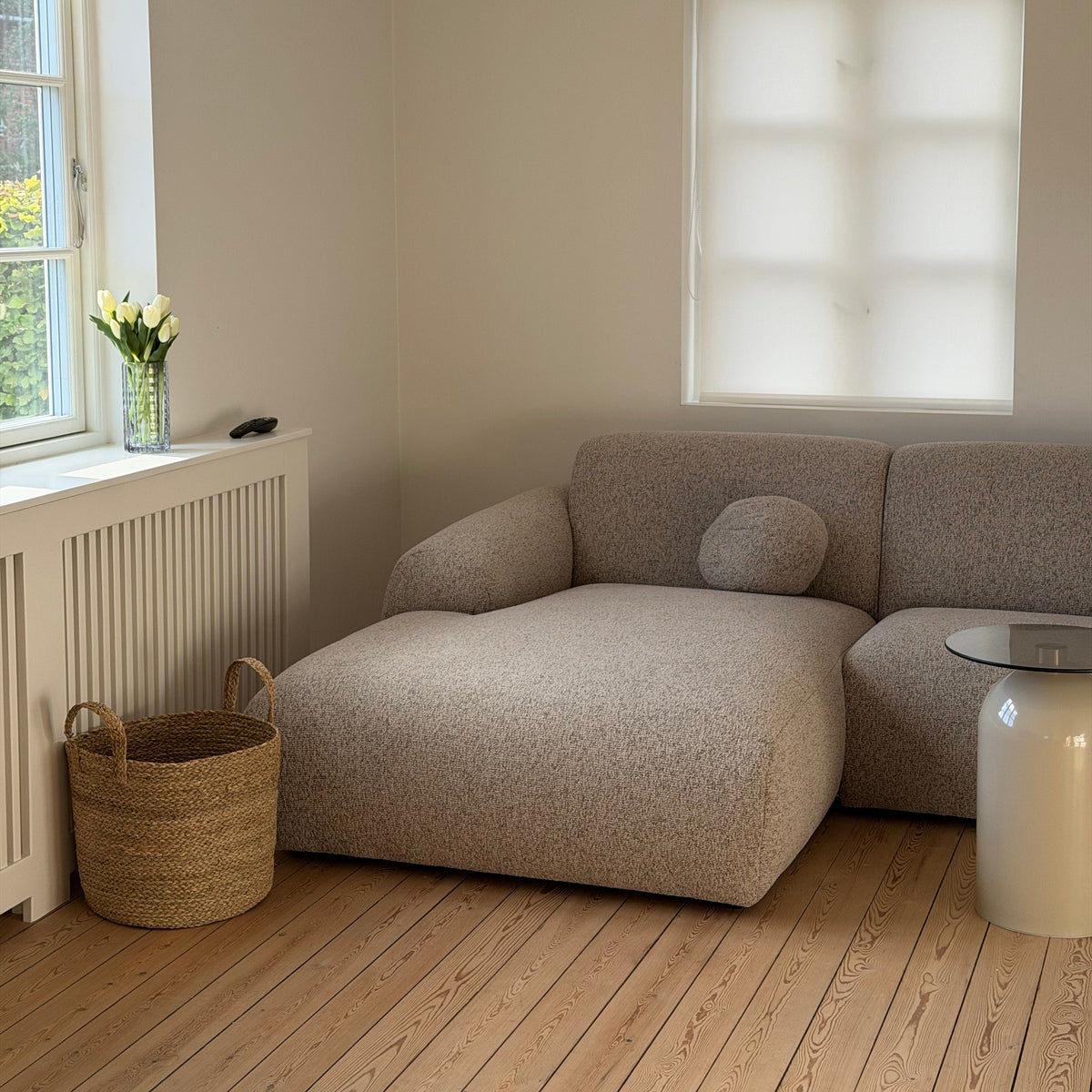 Clyde Loungesofa – Venstrevendt, Stengrå