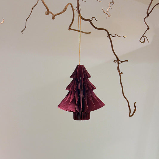 Ornament - Rødt juletræ