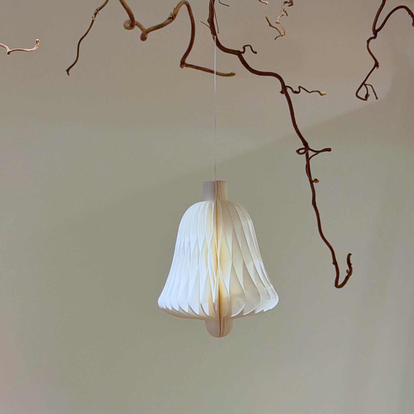 Ornament - Klokke hvid