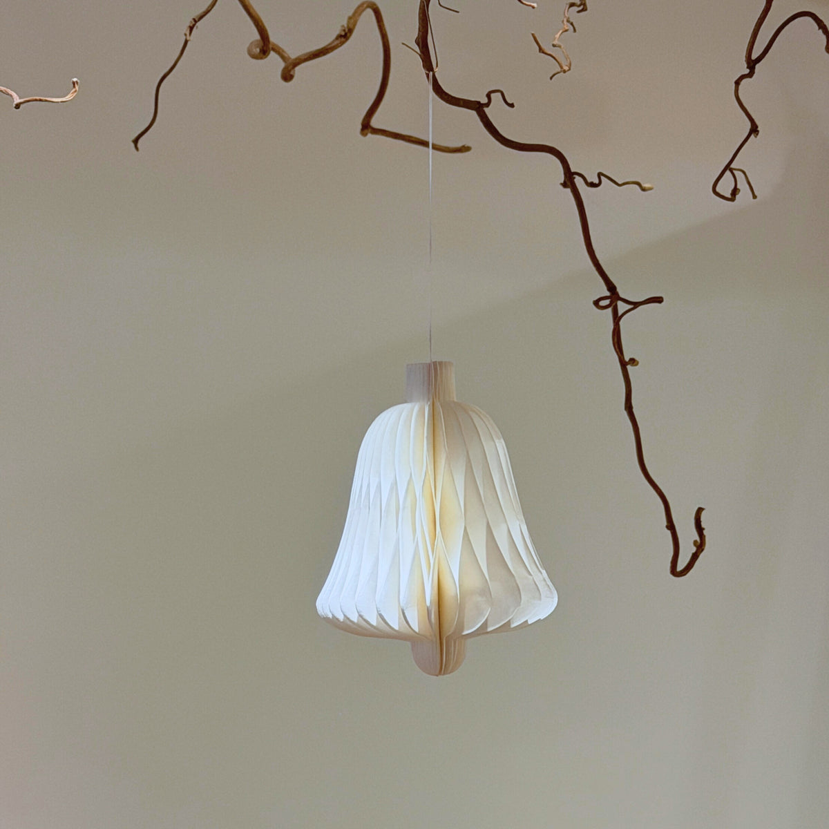 Ornament - Klokke hvid