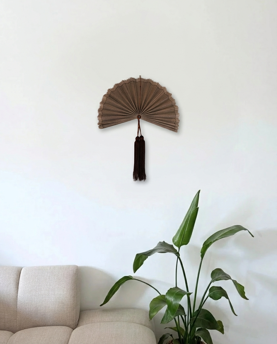 Saga Bambusvifte Brun - Lille