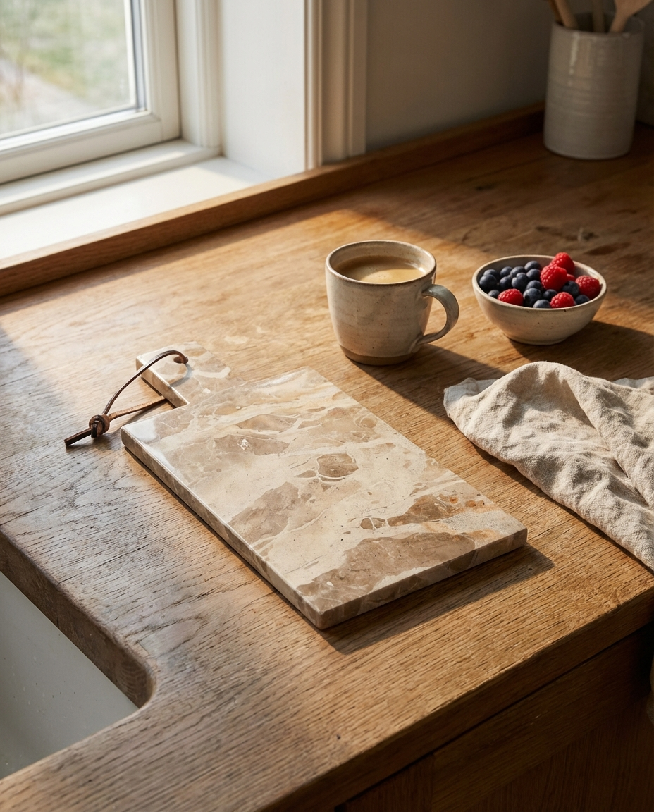 Skærebræt i Marmor | 30x15 cm